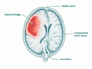 Decompressive Hemicraniectomy for Sudden Brain Haemorrhage in a Young Patient